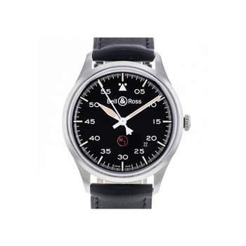 Montre d'occasion BELL & ROSS V1-92 Military Military homme automatique bracelet cuir cresus