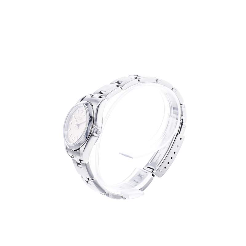 Montre d'occasion ROLEX Oyster Perpetual Lady femme automatique bracelet acier - vue D2