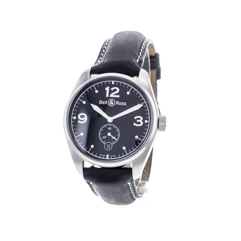 Montre d'occasion BELL & ROSS Vintage 123 homme automatique bracelet cuir cresus - vue 4