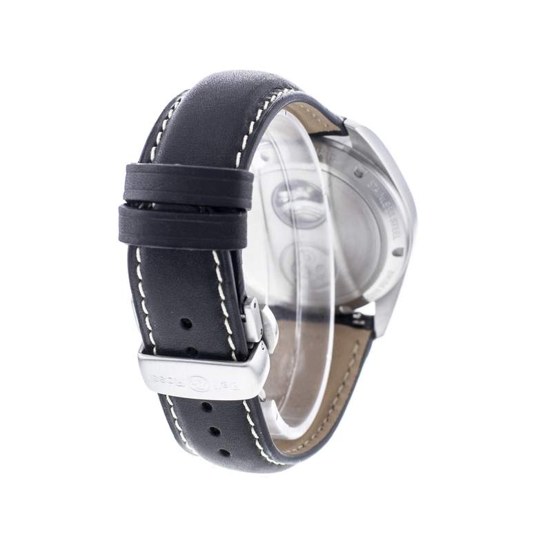 Montre d'occasion BELL & ROSS Vintage 123 homme automatique bracelet cuir cresus - vue D4