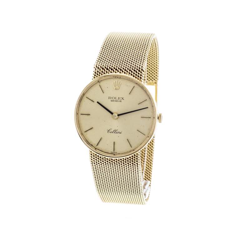 Montre d'occasion ROLEX Cellini femme mécanique bracelet or jaune 750/000 - vue 4