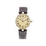 Montre d'occasion CARTIER Must Vendôme femme quartz bracelet cuir cresus - vue 1