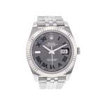 Montre d'occasion ROLEX DateJust Wimbledon homme mouvement automatique certifié (cosc) bracelet acier - vue 1