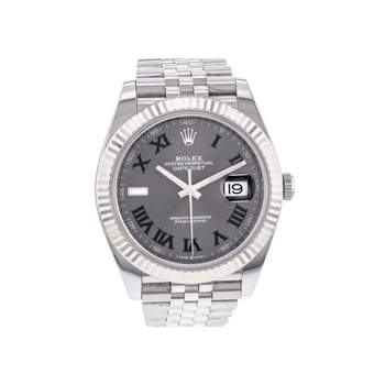 Montre d'occasion ROLEX DateJust Wimbledon homme mouvement automatique certifié (cosc) bracelet acier