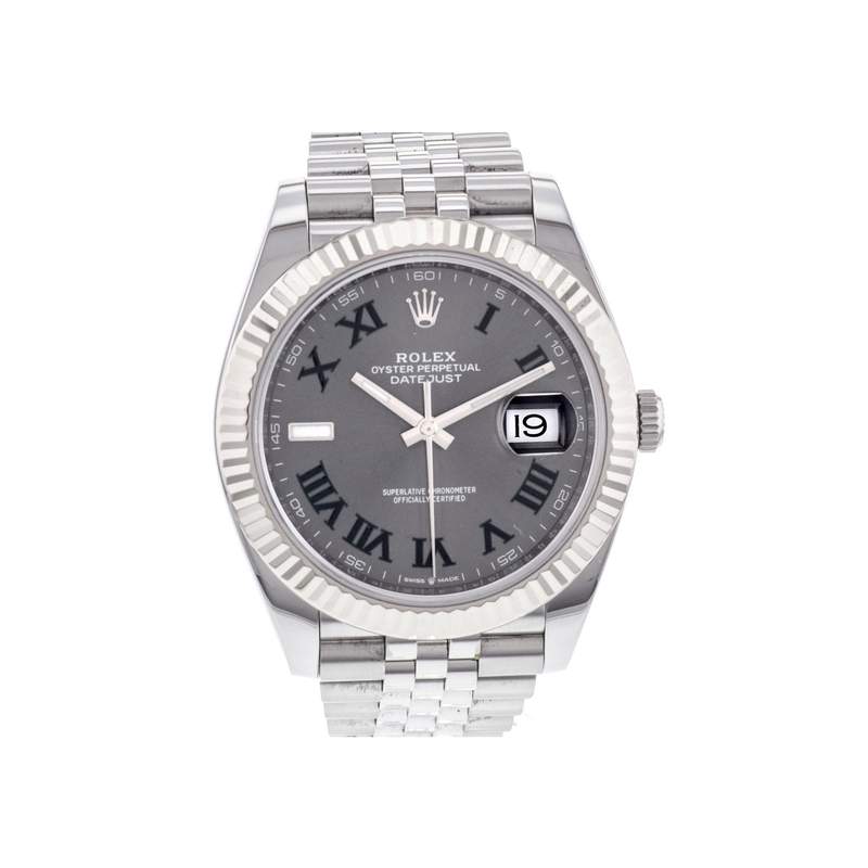 Montre d'occasion ROLEX DateJust Wimbledon homme mouvement automatique certifié (cosc) bracelet acier - vue 1