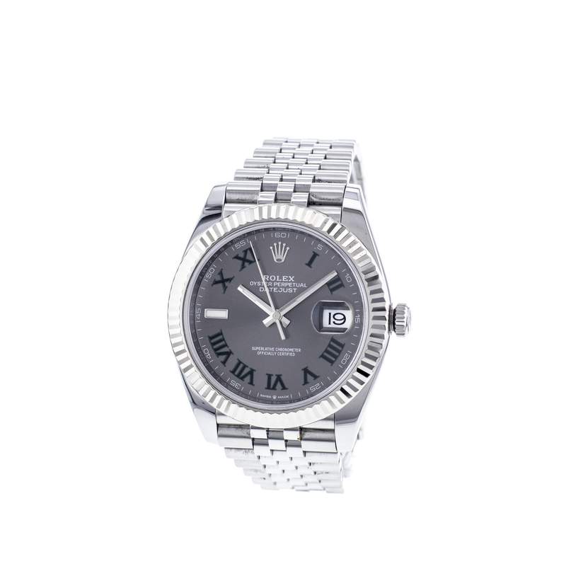 Montre d'occasion ROLEX DateJust Wimbledon homme mouvement automatique certifié (cosc) bracelet acier - vue 4