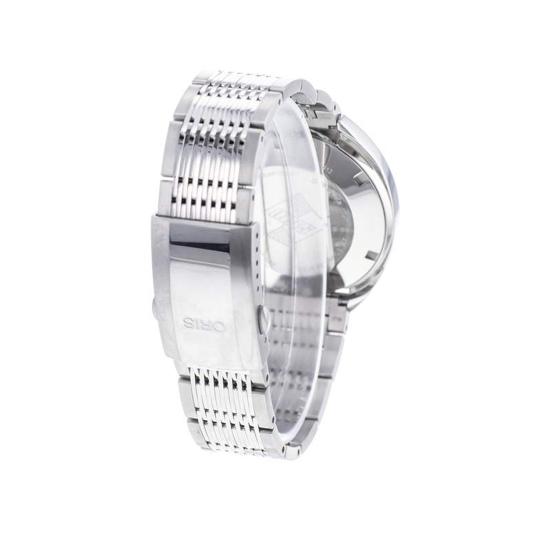 Montre d'occasion ORIS Chronoris Date homme automatique bracelet acier - vue D4