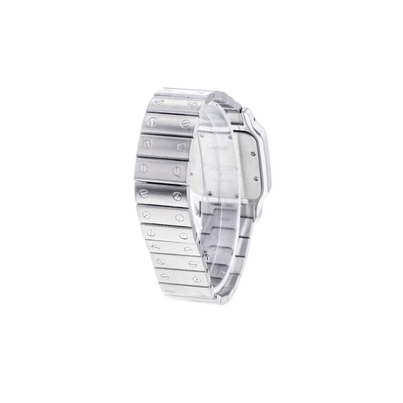 Montre d'occasion CARTIER Santos Galbée mixte quartz bracelet acier - vue D5