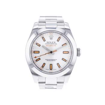 Montre d'occasion ROLEX Milgauss homme mouvement automatique certifié (cosc) bracelet acier