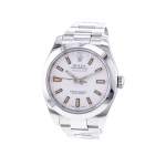 Montre d'occasion ROLEX Milgauss homme mouvement automatique certifié (cosc) bracelet acier - vue 4