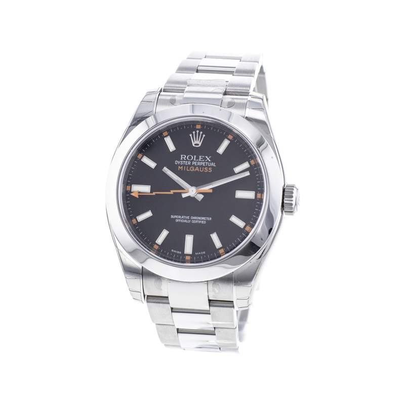 Montre d'occasion ROLEX Milgauss homme mouvement automatique certifié (cosc) bracelet acier - vue 4