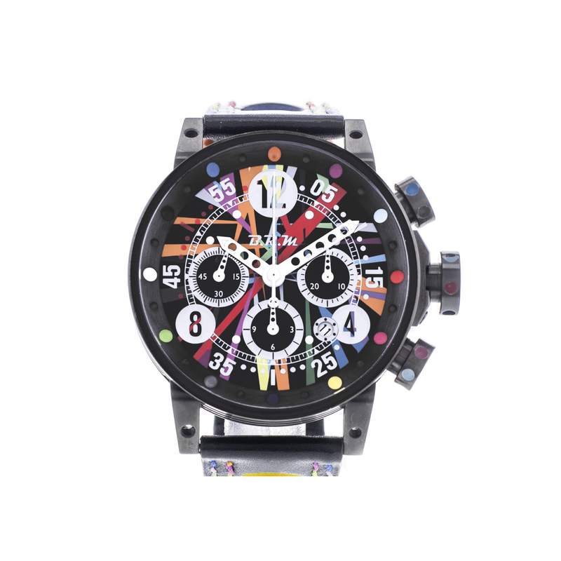 Montre d'occasion BRM V12-44 Art Car homme automatique bracelet cuir d'origine - vue 1