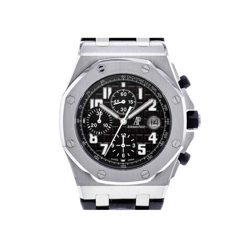Montre d'occasion AUDEMARS PIGUET Royal Oak Offshore homme automatique bracelet cuir d'origine - vue 1