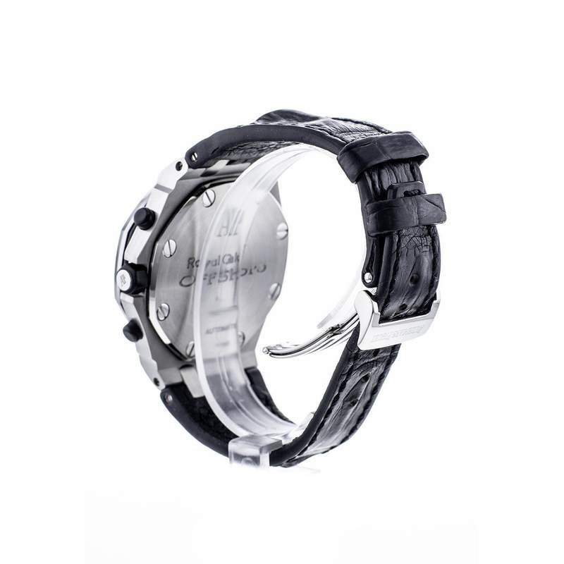 Montre d'occasion AUDEMARS PIGUET Royal Oak Offshore homme automatique bracelet cuir d'origine - vue D5