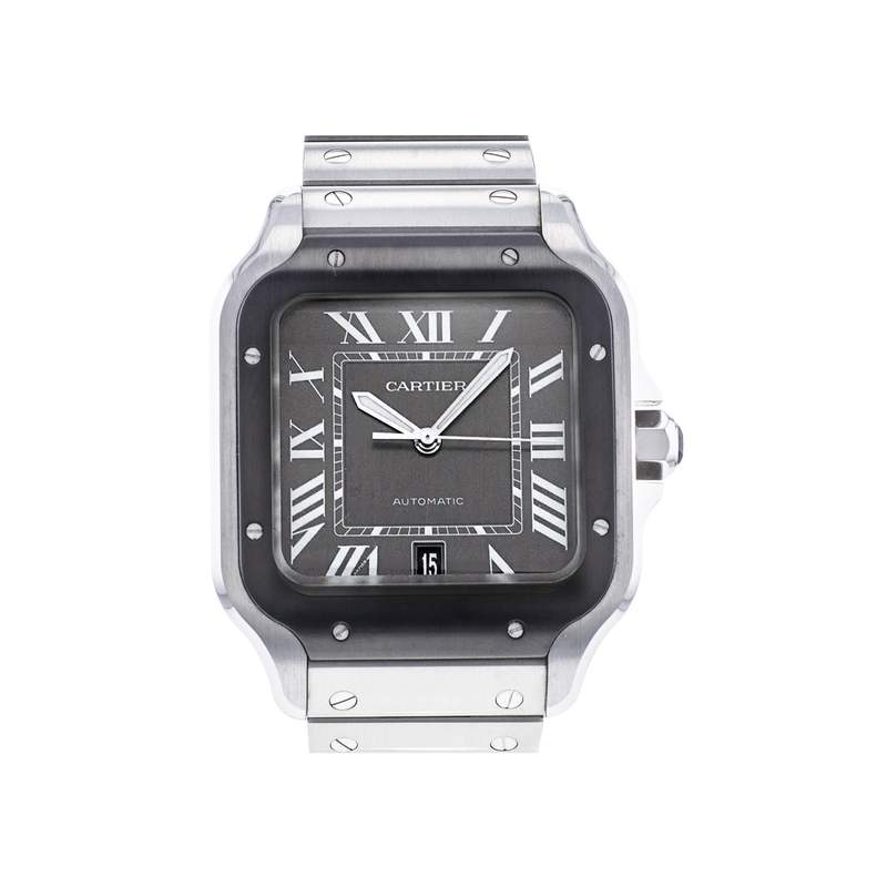 Montre d'occasion CARTIER Santos homme automatique bracelet acier - vue 1
