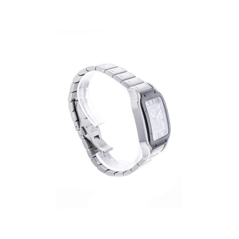 Montre d'occasion CARTIER Santos homme automatique bracelet acier - vue 2