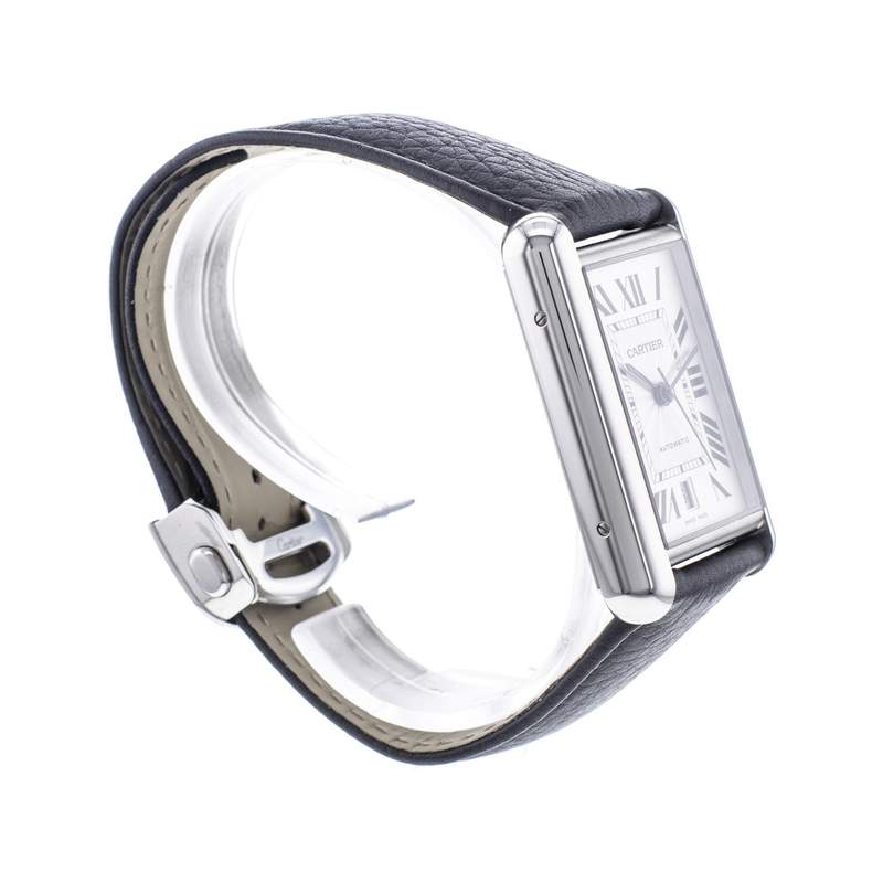 Montre d'occasion CARTIER Tank Must XL homme automatique bracelet cuir d'origine - vue 2