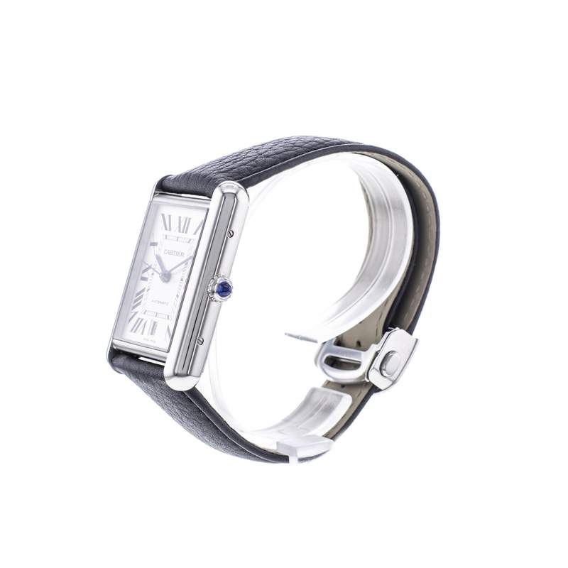 Montre d'occasion CARTIER Tank Must XL homme automatique bracelet cuir d'origine - vue D2