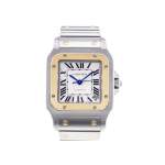 Montre d'occasion CARTIER Santos Galbée XL homme automatique bracelet or jaune 750/000 et acier - vue 1