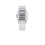 Montre d'occasion CARTIER Santos Galbée XL homme automatique bracelet or jaune 750/000 et acier - vue D4
