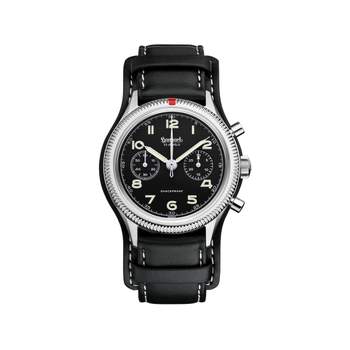 Montre d'occasion HANHART 1882 417ES - 42mm homme mécanique bracelet cuir d'origine