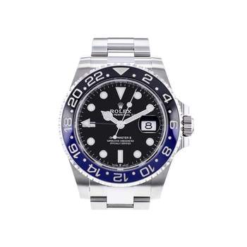 Montre d'occasion ROLEX GMT-Master II Batman homme mouvement automatique certifié (cosc) bracelet acier