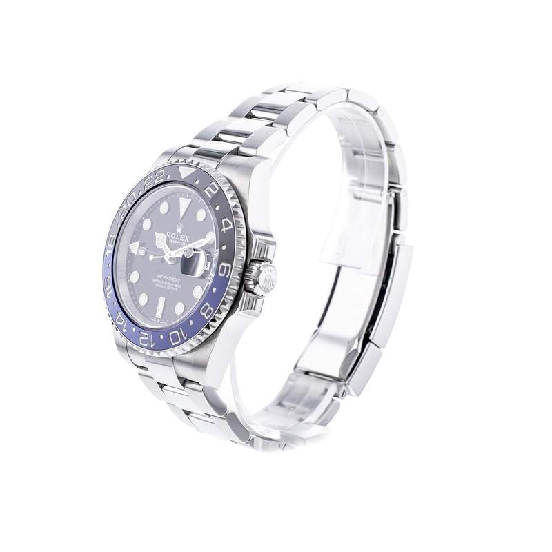 Montre d'occasion ROLEX GMT-Master II Batman homme mouvement automatique certifié (cosc) bracelet acier - vue D2