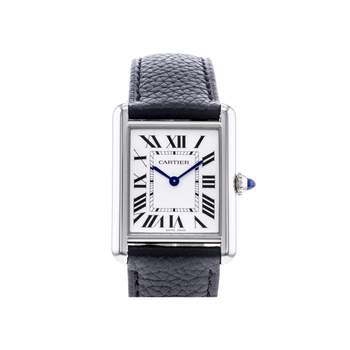 Montre d'occasion CARTIER Tank Must mixte quartz bracelet cuir d'origine