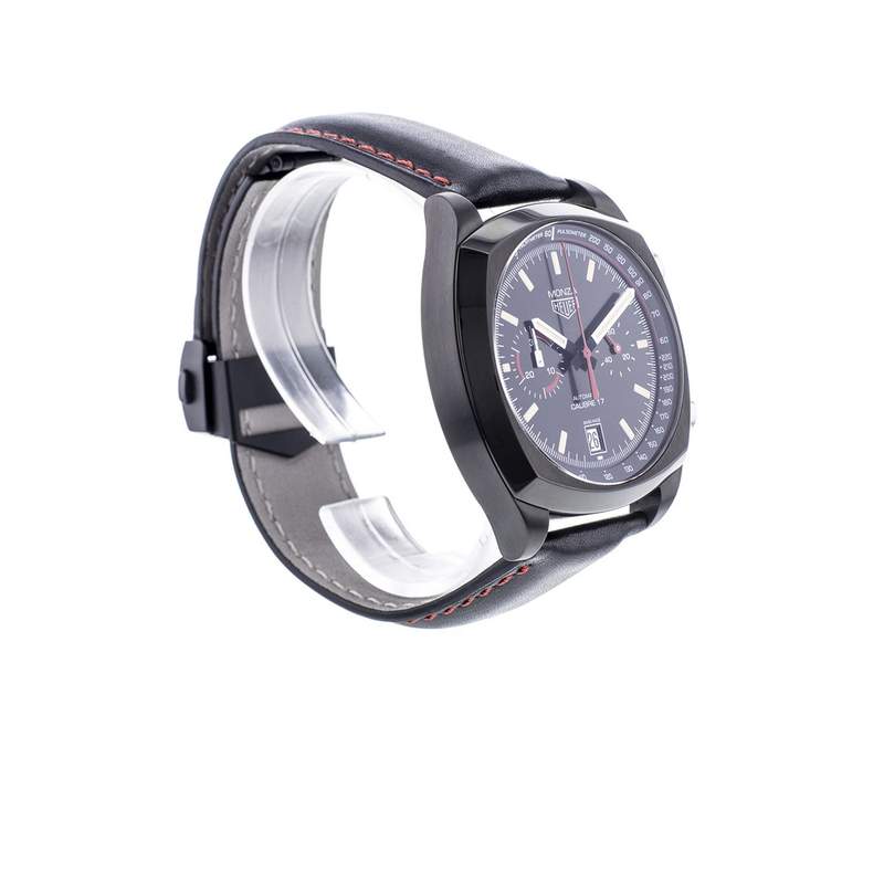 Montre d'occasion TAG HEUER Monza homme mouvement automatique certifié (cosc) bracelet cuir cresus - vue 2