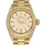 Montre d'occasion ROLEX Oyster Perpetual femme automatique bracelet or jaune 750/000 - vue D1