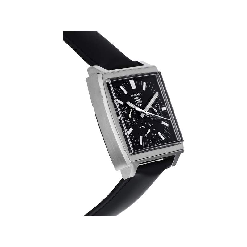 Montre d'occasion TAG HEUER Monaco homme automatique bracelet cuir d'origine - vue 2
