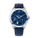 Montre d'occasion PEQUIGNET Royale Saphir homme automatique bracelet cuir d'origine - vue 1