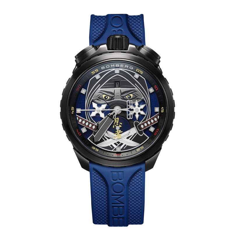 Montre d'occasion BOMBERG Bolt-68 Heritage Ninja homme quartz bracelet caoutchouc - vue 1