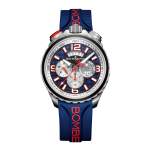 Montre d'occasion BOMBERG Bolt-68 Heritage Blue and Red homme quartz bracelet caoutchouc - vue 1