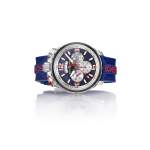 Montre d'occasion BOMBERG Bolt-68 Heritage Blue and Red homme quartz bracelet caoutchouc - vue D2