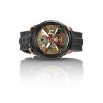 Montre d'occasion BOMBERG Bolt-68 Heritage Golden Samourai homme quartz bracelet caoutchouc - vue D3