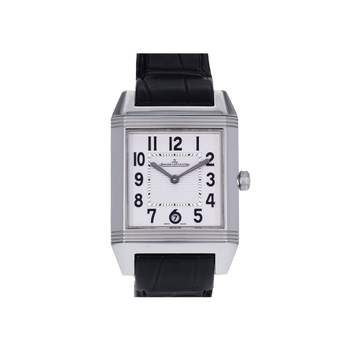 Montre d'occasion JAEGER LECOULTRE Reverso Squadra mixte automatique bracelet cuir d'origine