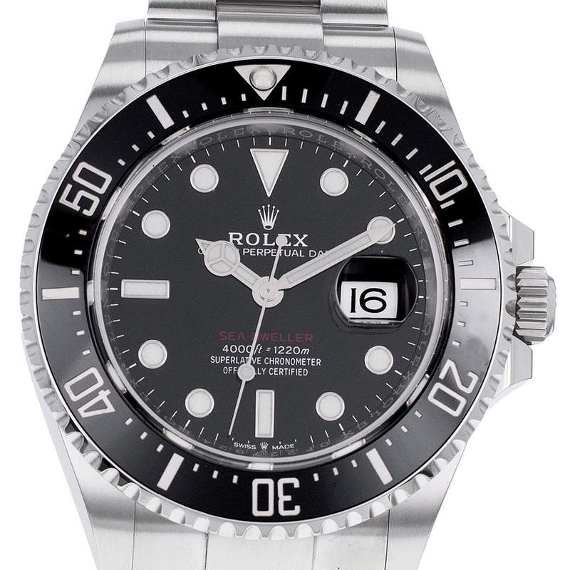 Montre d'occasion ROLEX Sea-Dweller 50th Anniversary homme mouvement automatique certifié (cosc) bracelet acier - vue D1