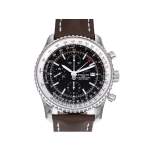 Montre d'occasion BREITLING Navitimer World homme automatique bracelet cuir d'origine - vue 1