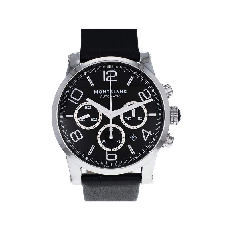 Montre d'occasion MONT BLANC Timewalker Chronograph homme automatique bracelet cuir cresus - vue 1