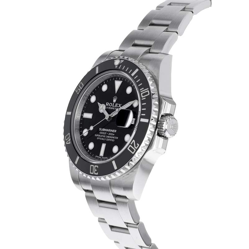 Montre d'occasion ROLEX Submariner Date homme mouvement automatique certifié (cosc) bracelet acier - vue D2