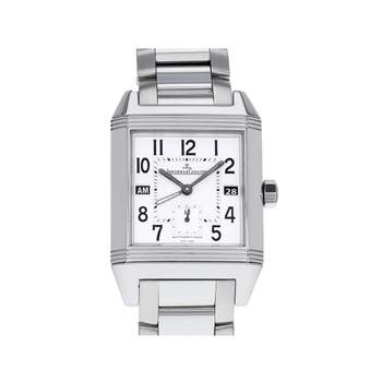 Montre d'occasion JAEGER LECOULTRE Reverso Squadra Home Time homme mouvement automatique certifié (cosc) bracelet acier