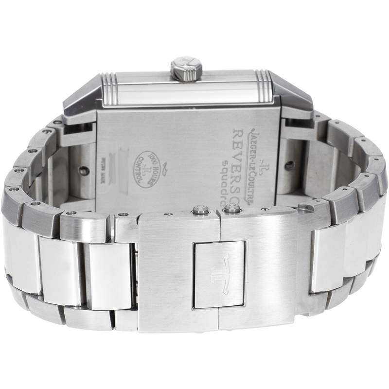 Montre d'occasion JAEGER LECOULTRE Reverso Squadra Home Time homme mouvement automatique certifié (cosc) bracelet acier - vue 3