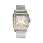 Montre d'occasion CARTIER Santos Galbée mixte automatique bracelet or jaune 750/000 et acier - vue 1