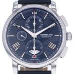 Montre d'occasion MONT BLANC 4810 Chronograph Automatic homme automatique bracelet cuir d'origine - vue D1