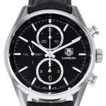 Montre d'occasion TAG HEUER Carrera Calibre 1887 homme automatique bracelet cuir d'origine - vue D1