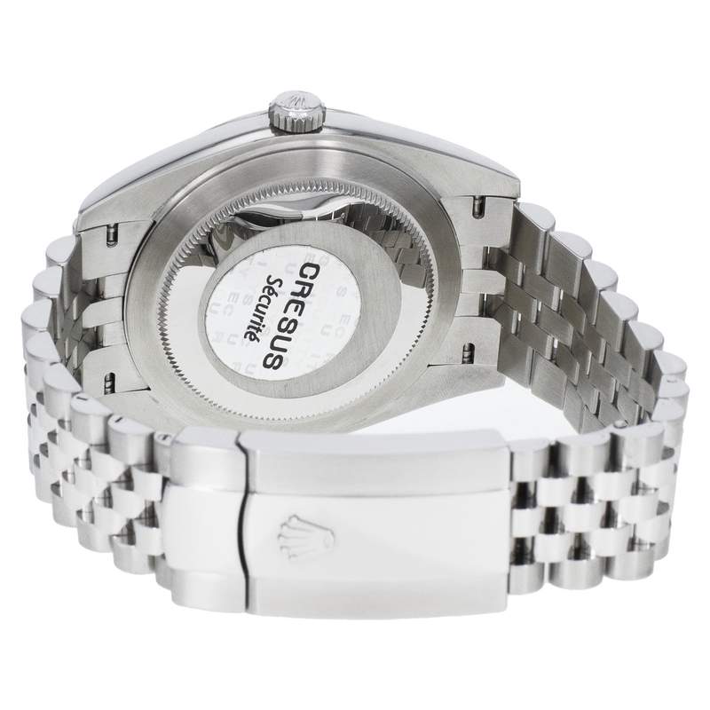 Montre d'occasion ROLEX DateJust Wimbledon homme mouvement automatique certifié (cosc) bracelet acier - vue 3