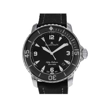 Montre d'occasion BLANCPAIN Fifty Fathoms homme automatique bracelet cuir cresus