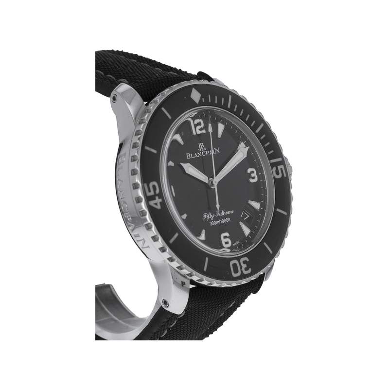 Montre d'occasion BLANCPAIN Fifty Fathoms homme automatique bracelet cuir cresus - vue 2
