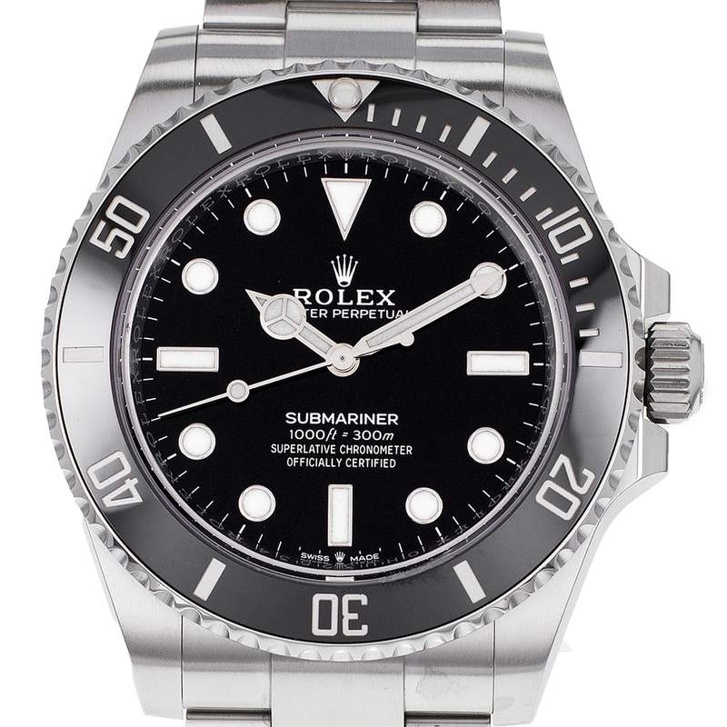 Montre d'occasion ROLEX Submariner homme mouvement automatique certifié (cosc) bracelet acier - vue D1